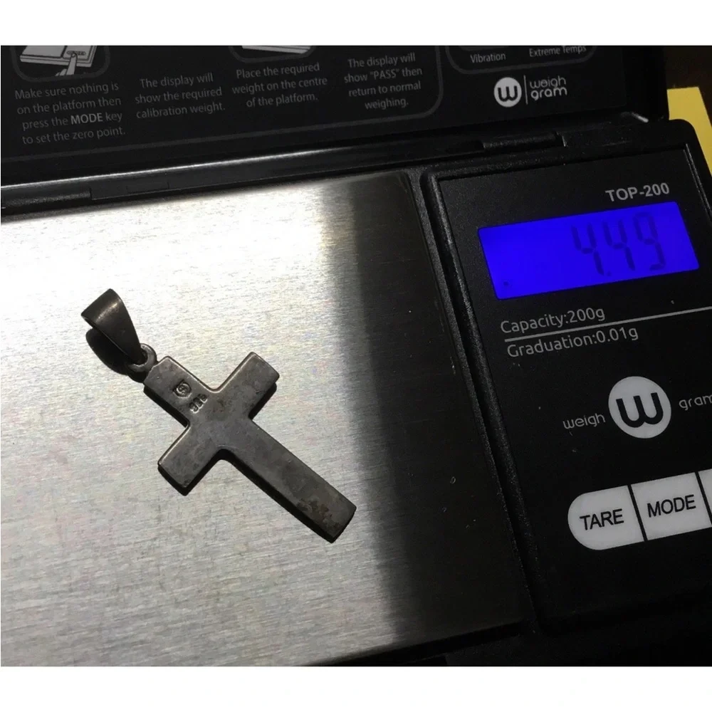 Vintage Cross Pendant Sterling Silver 925 Cross Pendant (4.49 grams)